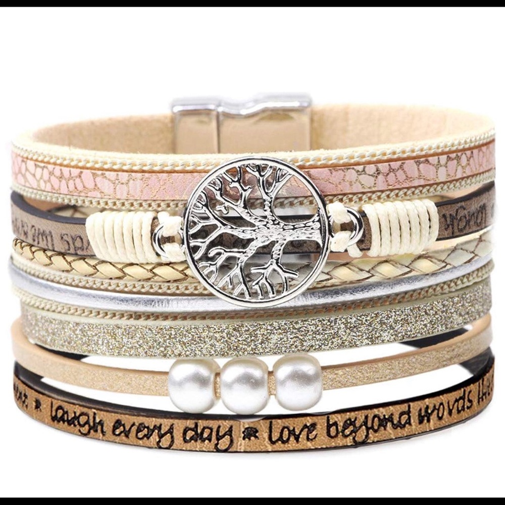 Multi-Layered Leather Bracelet